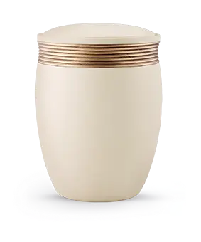 [6878] Edition Colour Line, samton creme, Handbemaltes Dekor altgold, Keramik