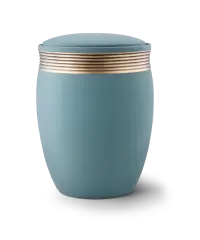 [6886] Edition Colour Line, samton türkis, Handbemaltes Dekor altgold, Keramik