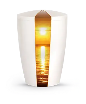 [7111] Edition Natura, perlmutt, Sonnenuntergang, biol. abbaub.