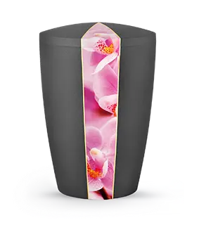 [7236] Edition Natura, anthrazit, Orchidee, biol. abbaub.