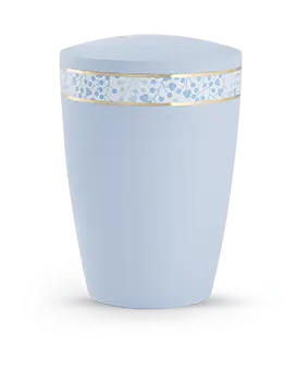 [7960] Edition Pastell, Soft-Touch-Oberfläche, hellblau,  Blätter, biol. abbaub.