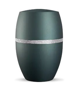 [860213] Infinity Glamour Silber, velvet Petrol, Silber glitzerndes Dekor