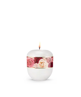 [P13FL] Edition Fleur, weiß - Rosen, Gedenklicht