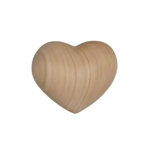 [1000.00K.7] Mini Urne Cuore Kirsche, Holz, 5x5,7x3 (5ml)