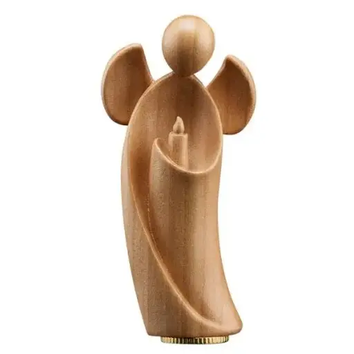 [U118009K] Urne Engel Amore mit Kerze Kirsche, Satiniert+Gold, 11,5 cm (5ml)